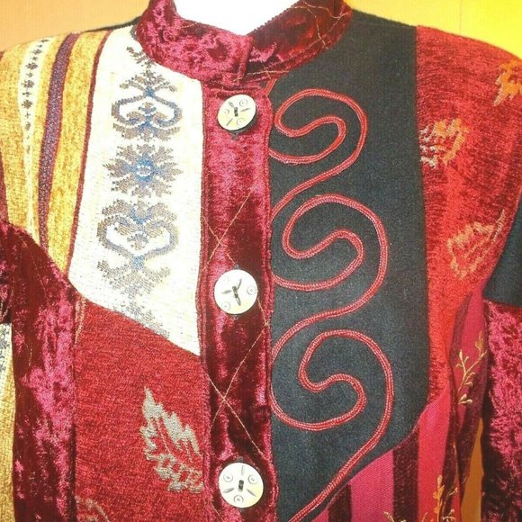 Indigo Moon size XS Beaded Embroidered Jacket - Picture 2 of 4